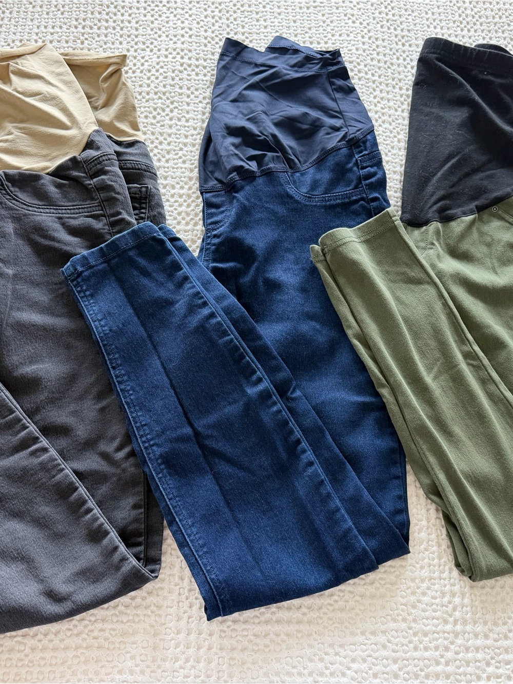 Indigo Blue Trio in Tan, Black, and Navy